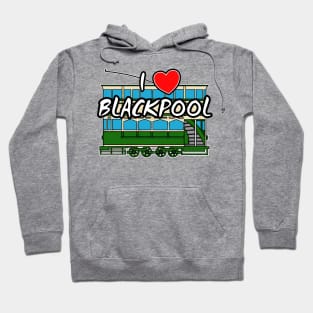 I Love Blackpool Vintage Tram Seaside Lancashire Hoodie